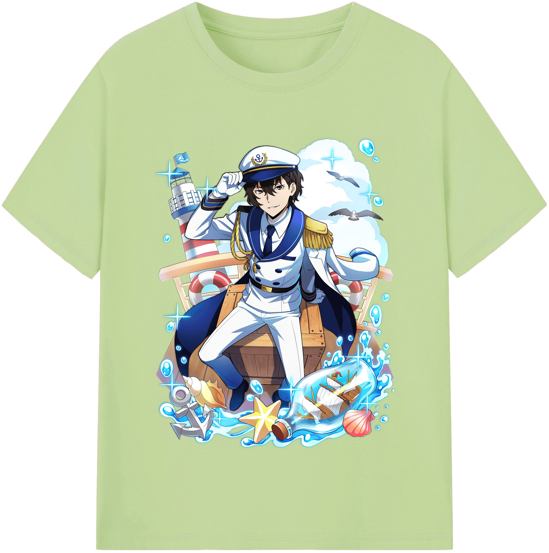 （画像用） 文豪ストレイドッグス Bungo Stray Dogs 綿100％半袖Tシャツ（フロントプリント）